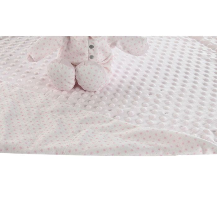 Peluche Manta Baby DKD Home Decor Rosa Azul 2 x 75 x 100 cm Set de 2 (3 Unidades) 1 Peluche Manta Baby DKD Home Decor Rosa Azul 2 x 75 x 100 cm Set de 2 (3 Unidades) 1