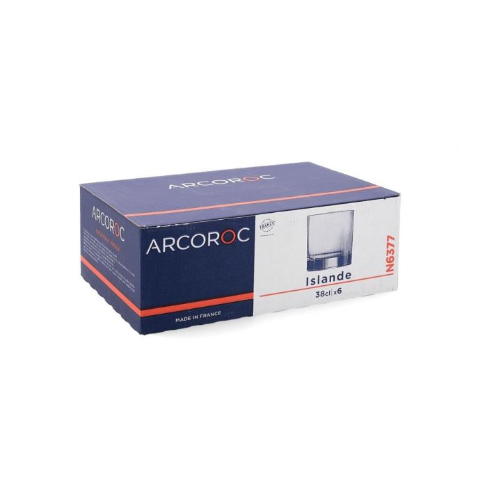 Arcoroc Caja 6 Vasos Bajos de Vidrio Transparente Islande 38 cL, 100% Higiénico, Apto Lavavajillas, Fabricado en Francia. 4 Arcoroc Caja 6 Vasos Bajos de Vidrio Transparente Islande 38 cL, 100% Higiénico, Apto Lavavajillas, Fabricado en Francia. 4