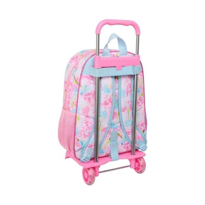 Mochila Escolar con Ruedas Barbie Painterly Rosa Azul cielo 33 x 42 x 14 cm 1