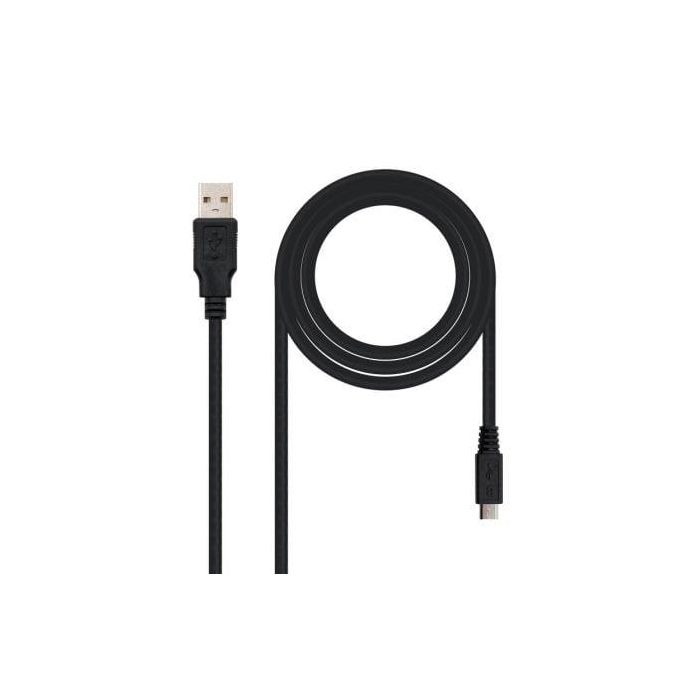 Nanocable Cable USB 2.0 Tipo A Macho a Micro USB B Macho para Móviles y Cámaras Digitales, 0,8 m Negro Nanocable Cable USB 2.0 Tipo A Macho a Micro USB B Macho para Móviles y Cámaras Digitales, 0,8 m Negro