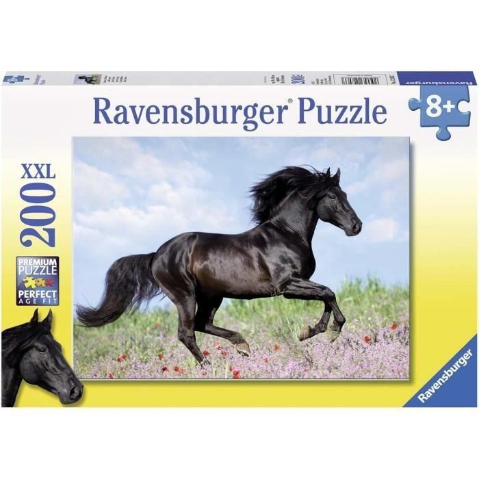 Puzzle XXL de semental negro de 200 piezas - Niño - Paisaje y naturaleza - Edad 8 - 12803 - Ravensburger