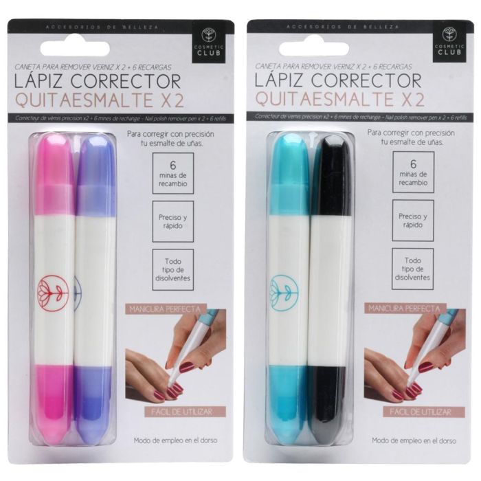 Cosmetic Club Juego de 2 Lápiz Quitaesmalte con Puntas de Recambio 2
