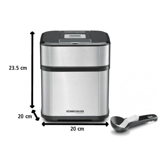 Rommelsbacher IM 12 Heladera Tradicional para Helado, Sorbete y Yogurt, Capacidad 1.5L, Pantalla LCD, Tazón Extraíble, Negro y Acero Inoxidable, Incluye Espátula y Libro de Recetas 7 Rommelsbacher IM 12 Heladera Tradicional para Helado, Sorbete y Yogurt, Capacidad 1.5L, Pantalla LCD, Tazón Extraíble, Negro y Acero Inoxidable, Incluye Espátula y Libro de Recetas 7