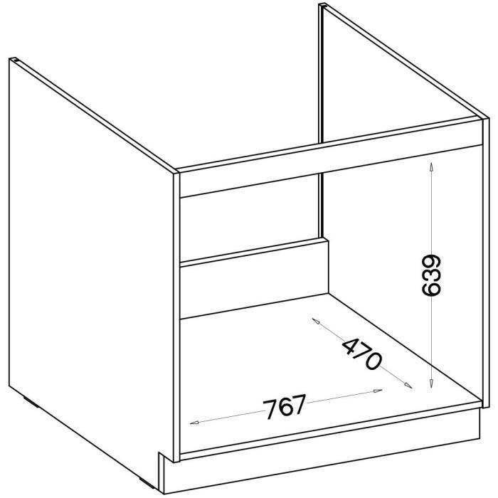 Mueble bajo fregadero - MODENA - 80 cm - 2 puertas batientes - Roble artesanal y negro mate - CUISINIER 4 Mueble bajo fregadero - MODENA - 80 cm - 2 puertas batientes - Roble artesanal y negro mate - CUISINIER 4