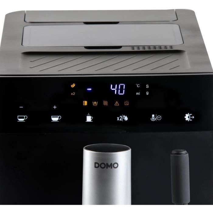 Cafetera espresso automática con molinillo - DOMO - DO1150K - 1350 W - 19 bar - 125 g de café - Negra 3 Cafetera espresso automática con molinillo - DOMO - DO1150K - 1350 W - 19 bar - 125 g de café - Negra 3