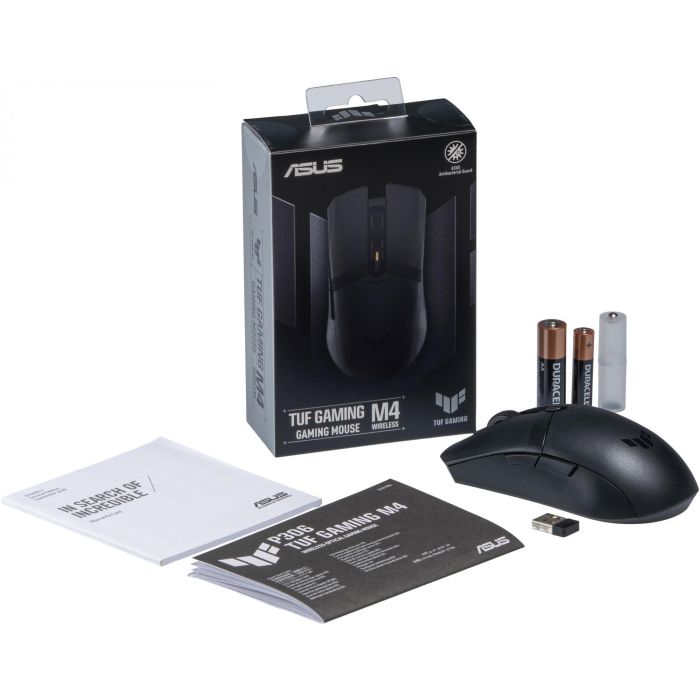 ASUS TUF Gaming M4 Wireless Ratón Gaming Óptico RF + Bluetooth 12000 DPI Negro para mano derecha 6 ASUS TUF Gaming M4 Wireless Ratón Gaming Óptico RF + Bluetooth 12000 DPI Negro para mano derecha 6