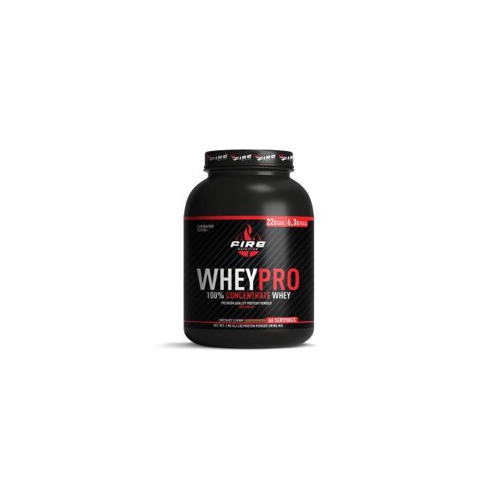 Fire Nutrition Wheypro Concentrate Proteína de Suero de Leche Sabor Chocolate 2Kg - Ayuda al Aumento de Masa Muscular
