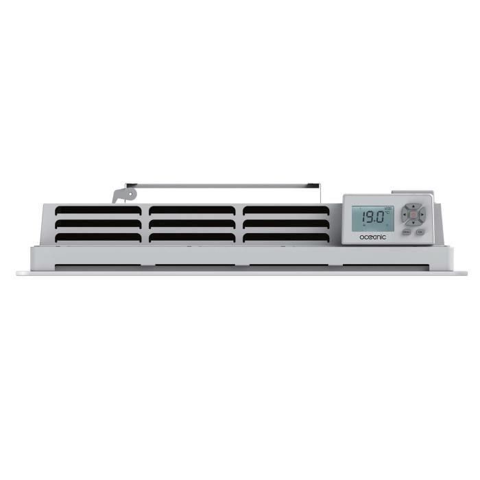 Radiador eléctrico fijo con inercia secado de cerámica 1000W rubis oceánico - fachada de vidrio - blanco - NF 4 Radiador eléctrico fijo con inercia secado de cerámica 1000W rubis oceánico - fachada de vidrio - blanco - NF 4