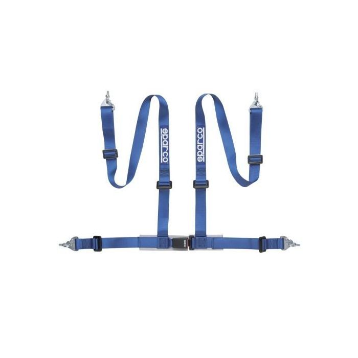 Sparco S04604BM1AZ Arnés de Seguridad Deportivo 4 Puntos 2" Homologado ECE Carretera, Montaje con Ganchos y Cáncamos Sparco S04604BM1AZ Arnés de Seguridad Deportivo 4 Puntos 2" Homologado ECE Carretera, Montaje con Ganchos y Cáncamos