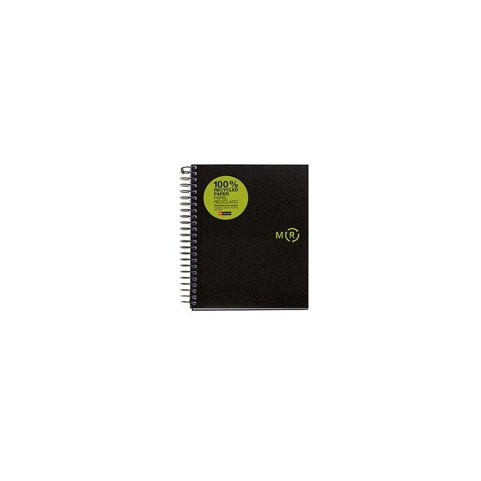 Miquelrius Cuaderno Reciclado NB-4 A5 120 Hojas Tapas Polipropileno, 6039 - 100% Reciclado, Cuadrícula 5mm, Espiral COILOCK, Certificación FSC