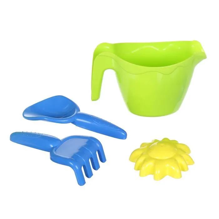 Ecoiffier Carro de playa adornado 33 cm con cubeta y 4 accesorios 519 1