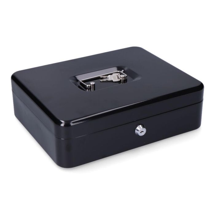 Micel Caja de caudales Cfc09 300x240x90mm negro con bandeja y asa Micel Caja de caudales Cfc09 300x240x90mm negro con bandeja y asa