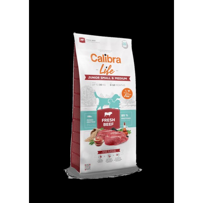 Calibra Dog Life Junior Small & Medium Fresh Beef Comida para Perros 12 kg