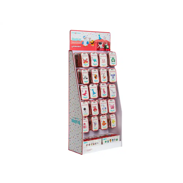 Imaginovo Expositor Pasta para Modelar Set de Colores con 20 Ganchos y 64 Unidades, 620x1300x500 mm 3