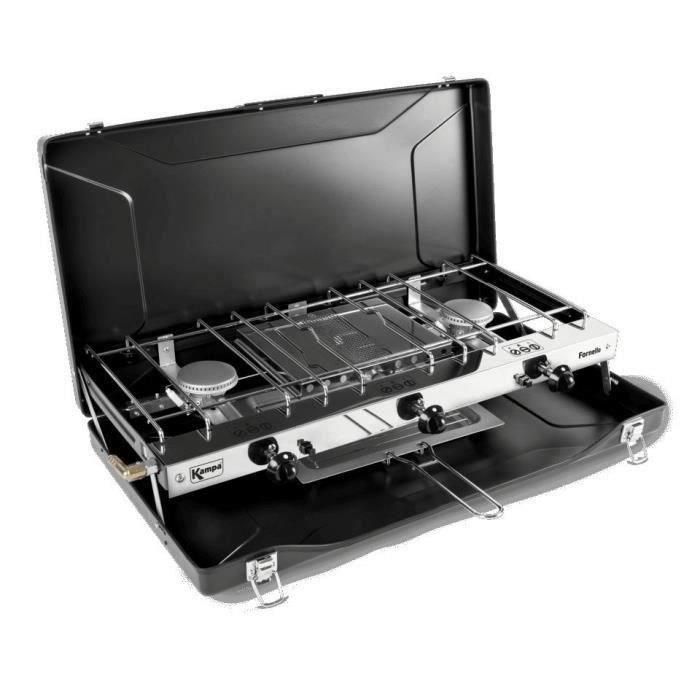Kampa KAM5056446106504 Estufa de Gas Fornello 2 Fuegos y 1 Parrilla Negro 1 Kampa KAM5056446106504 Estufa de Gas Fornello 2 Fuegos y 1 Parrilla Negro 1