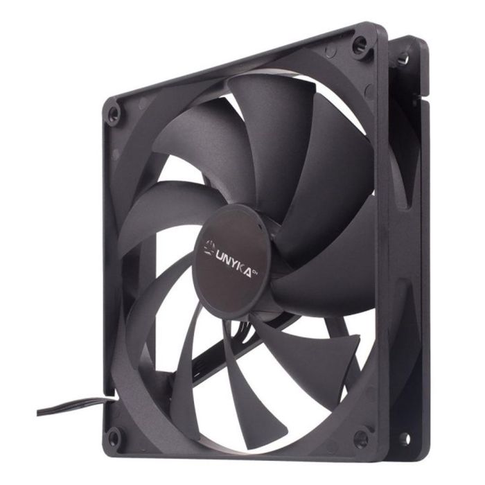 Unykach 51790 Ventilador de Caja 140mm Negro para PC ATX Alto Rendimiento, 1000 RPM, 19 dB, 3 Pines 2 Unykach 51790 Ventilador de Caja 140mm Negro para PC ATX Alto Rendimiento, 1000 RPM, 19 dB, 3 Pines 2