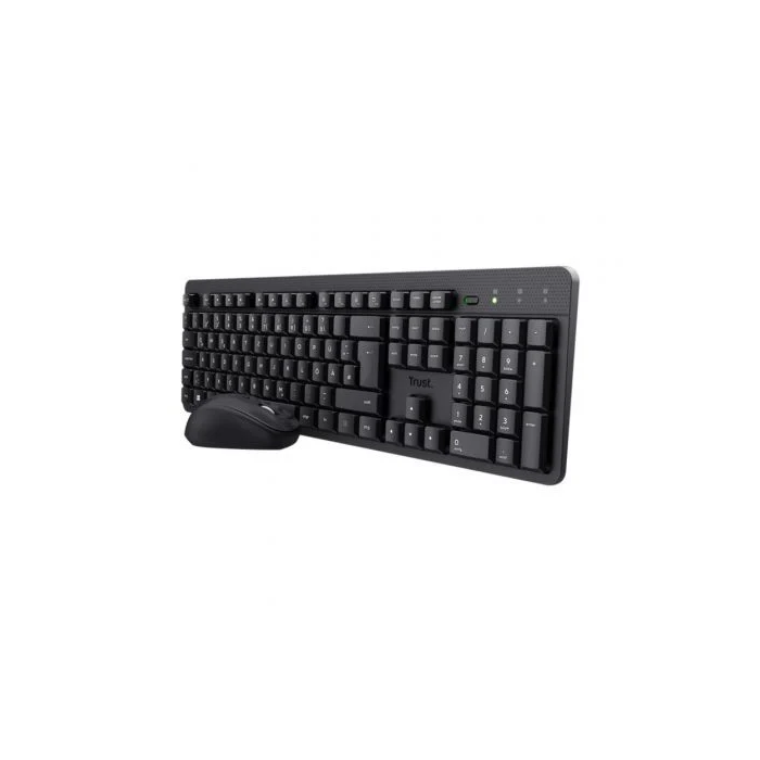 Trust Combo Teclado + Ratón Tkm-360 Inalámbrico 1000Ppp Silencioso Negro