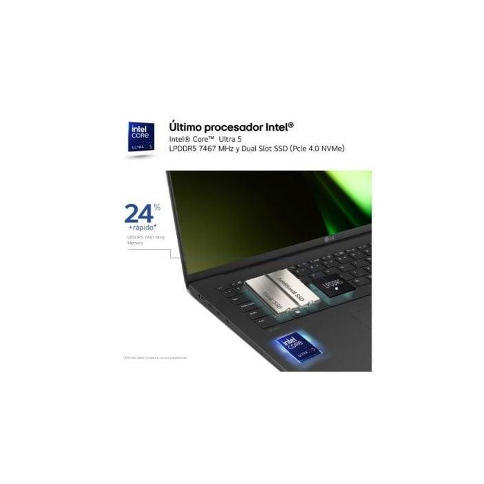 LG Gram 17Z90S-G.AD7BB ordenador portatil Intel Core Ultra 7 155H Portátil 43,2 cm (17") WQXGA 32 GB LPDDR5-SDRAM 2 TB SSD Wi-Fi 6E (802.11ax) Windows 11 Home Negro 1 LG Gram 17Z90S-G.AD7BB ordenador portatil Intel Core Ultra 7 155H Portátil 43,2 cm (17") WQXGA 32 GB LPDDR5-SDRAM 2 TB SSD Wi-Fi 6E (802.11ax) Windows 11 Home Negro 1