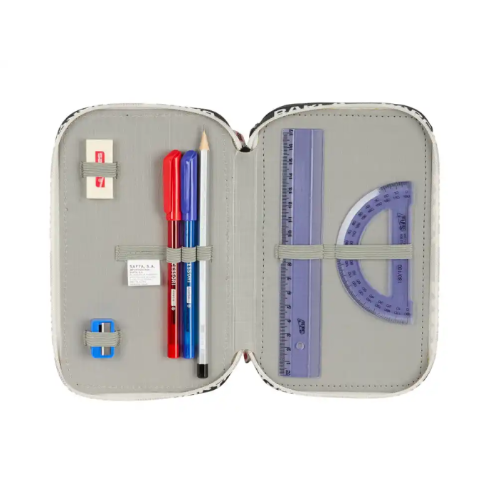 Safta Plumier Escolar Triple Cremallera 37 Piezas F.C. Barcelona 195x125x55 mm 3