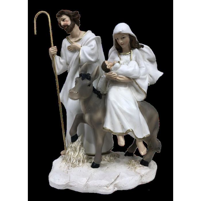 DKD Home Decor Nacimiento Navidad Tradicional de Resina Surtido Aleatorio 12 x 21 x 12 cm (Set de 2 Unidades)