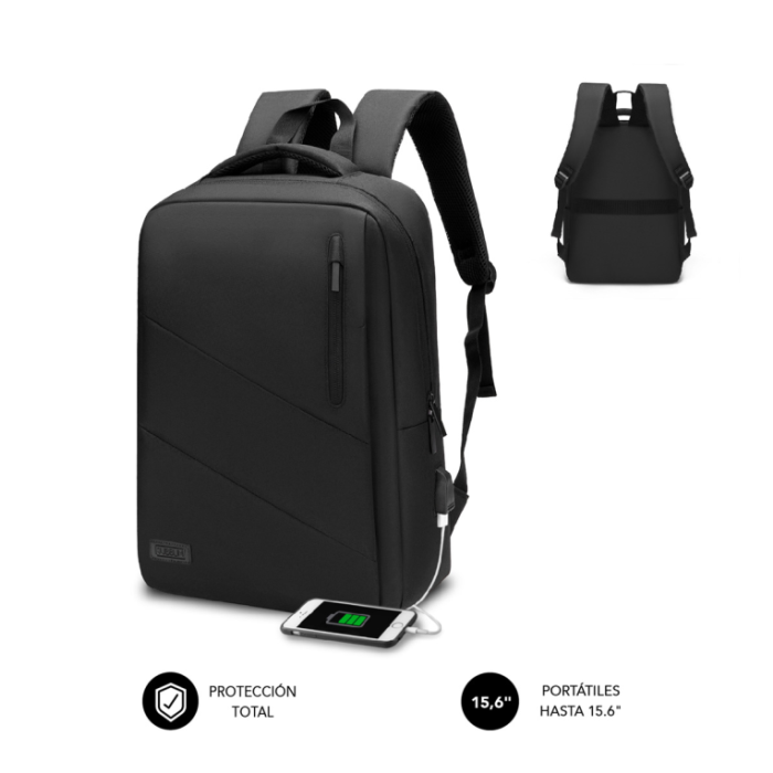 SUBBLIM Mochila Portatil City Backpack 15,6" Black SUBBLIM Mochila Portatil City Backpack 15,6" Black