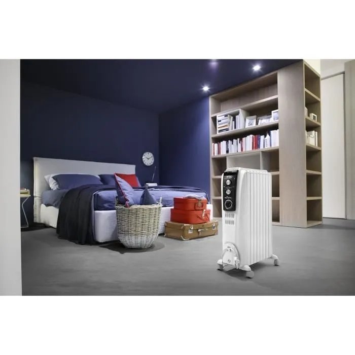 Delonghi DEL8004399100985 Radiador Baño Aceite Dragon4 - 2000W - 3 Etapas Calentamiento - Tecnología Real Energy - Efecto Chimenea 4