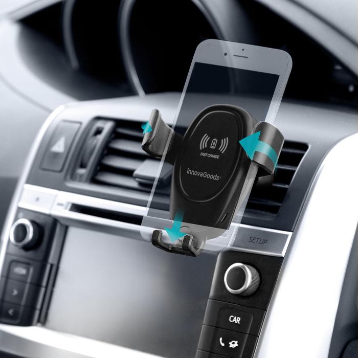 Soporte de Móvil con Cargador Inalámbrico para Coches Wolder InnovaGoods 5 Soporte de Móvil con Cargador Inalámbrico para Coches Wolder InnovaGoods 5