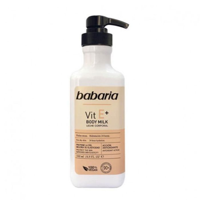 Babaria Vit e+ body milk vegan piel seca 500 ml Babaria Vit e+ body milk vegan piel seca 500 ml
