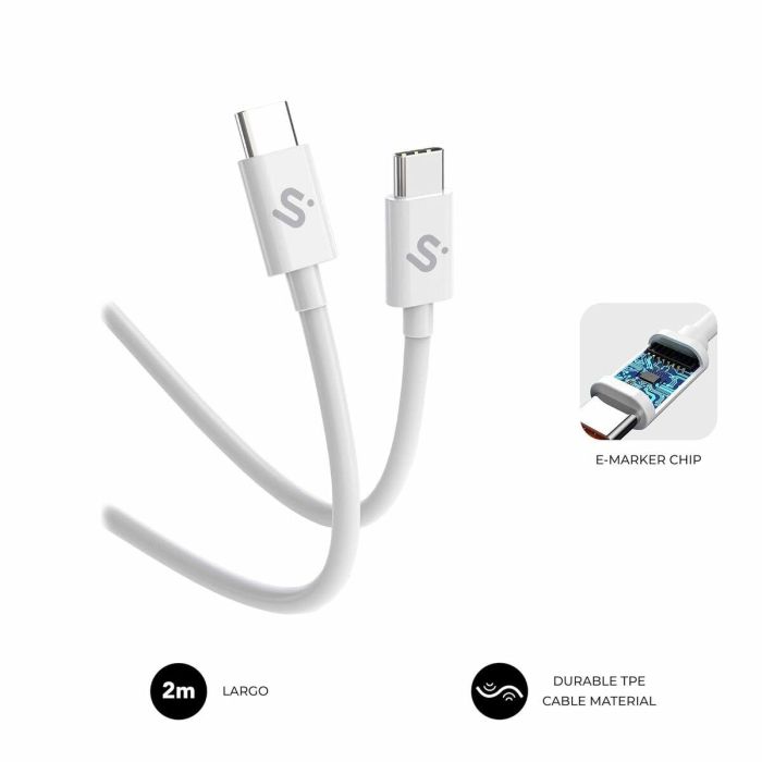 Cable HDMI Subblim SUBCAB-C10011 Blanco 2 m 8 Cable HDMI Subblim SUBCAB-C10011 Blanco 2 m 8