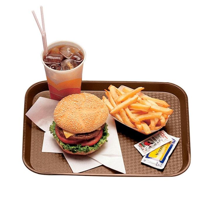 CAMBRO - 1216FF-167 - Bandeja Fast Food - perfil alto - 30 x 41 cm - Castaño - Venta 1 unidad.
