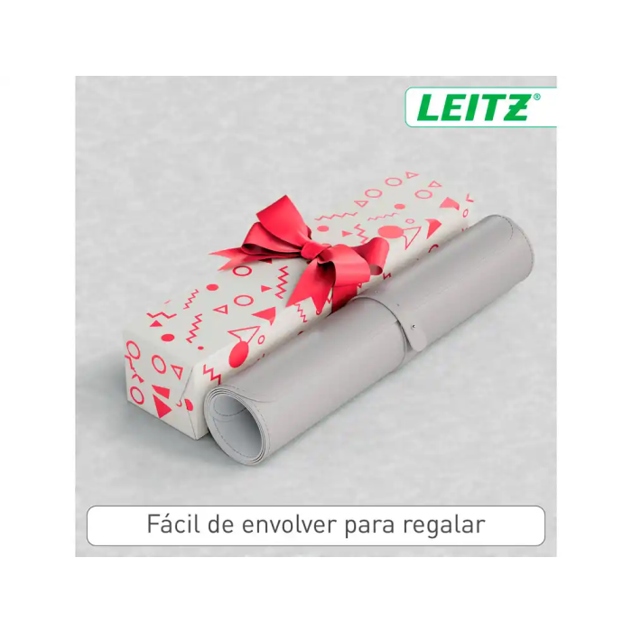 Leitz Alfombrilla de Escritorio Grande 80x40 cm Gris Claro, Protector de Escritorio Impermeable y Fácil de Limpiar, Compatible con Ratones Ópticos y Láser 2