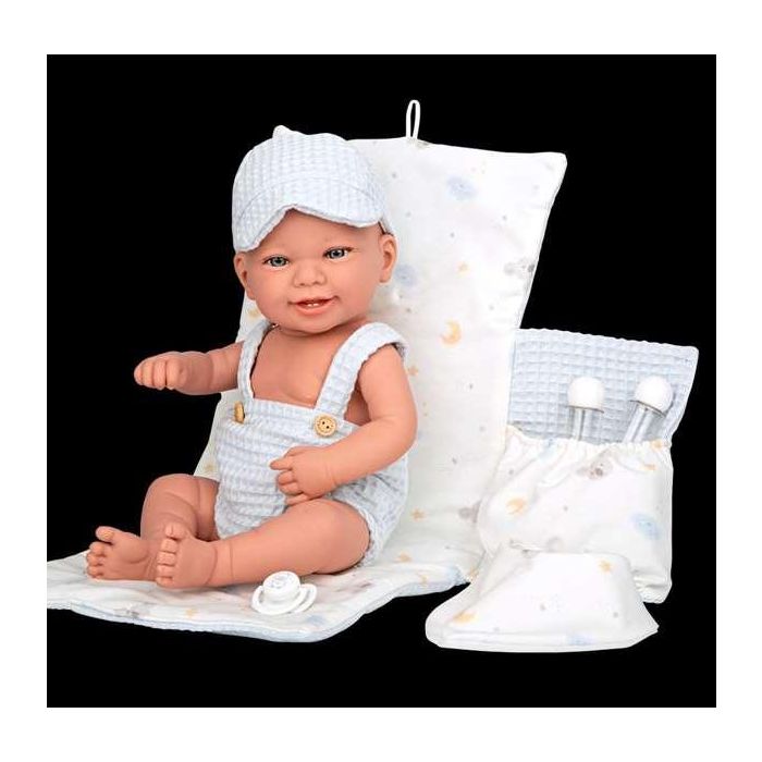 Muñeca elegance 42 cm zoe azul c/cambiador y babero (cuerpo vinyl, sexo niño) 6