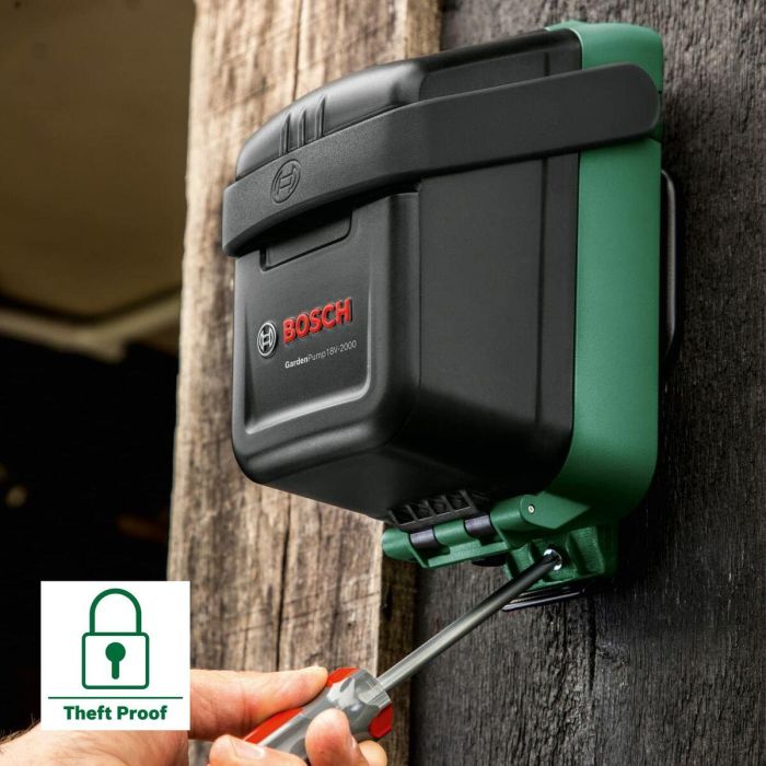 Bosch Bomba de Jardín para Riego desde Colector Agua Lluvia, Temporizador 3 Configuraciones, Chorro Potente 25m, Incluye Adaptadores 4 Bosch Bomba de Jardín para Riego desde Colector Agua Lluvia, Temporizador 3 Configuraciones, Chorro Potente 25m, Incluye Adaptadores 4