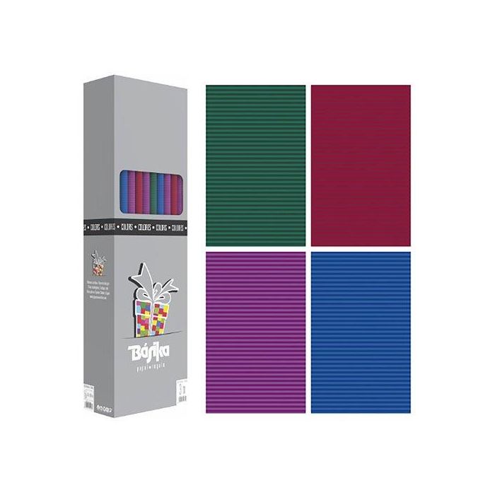 Papel De Regalo Rollo Basika 1X3 M (Caja De 40) Colores