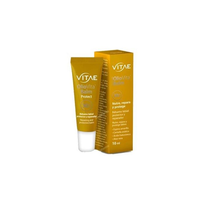 Vitae Oliovita Bálsamo Protect 10ml Labios SPF30 Espino Amarillo Ácido Hialurónico