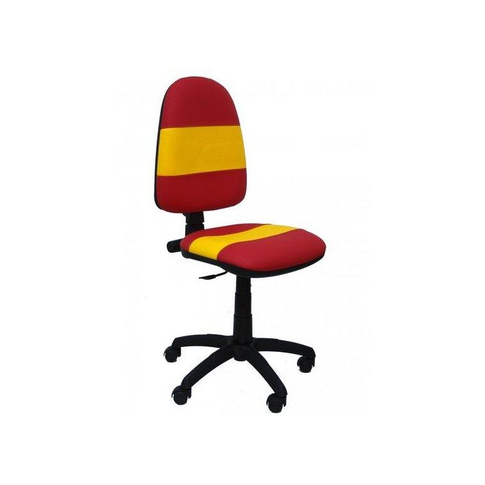 Silla Piqueras Y Crespo Ayna España Mecanismo Contacto Permanente Con Regulacion De Profundidad Asiento Y Respaldo Tapizado Similpiel Rojo Y Amarillo