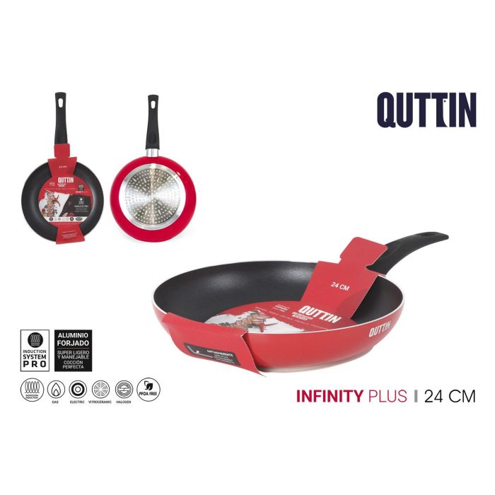 Sartén roja Soft T.Infinity de 24 cm - Quttin (6 Unidades) Sartén roja Soft T.Infinity de 24 cm - Quttin (6 Unidades)