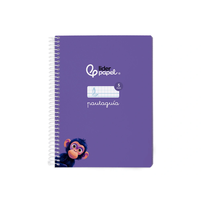 Liderpapel Cuaderno Espiral A5 Tapa Blanda 40 Hojas 75gr Cuadro Pautado 5mm Color Lila 1