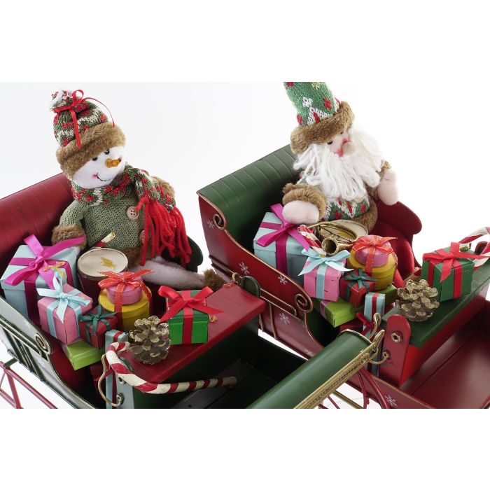 DKD Home Decor Vehículo Decoración Navidad Tradicional Metal Rojo Verde 38 x 19 x 35 cm (2 Unidades) 2 DKD Home Decor Vehículo Decoración Navidad Tradicional Metal Rojo Verde 38 x 19 x 35 cm (2 Unidades) 2