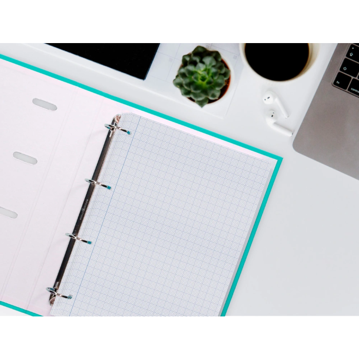 Liderpapel Recambio A4 100 Hojas 60gr Milimetrado Sin Margen 4 Taladros 8