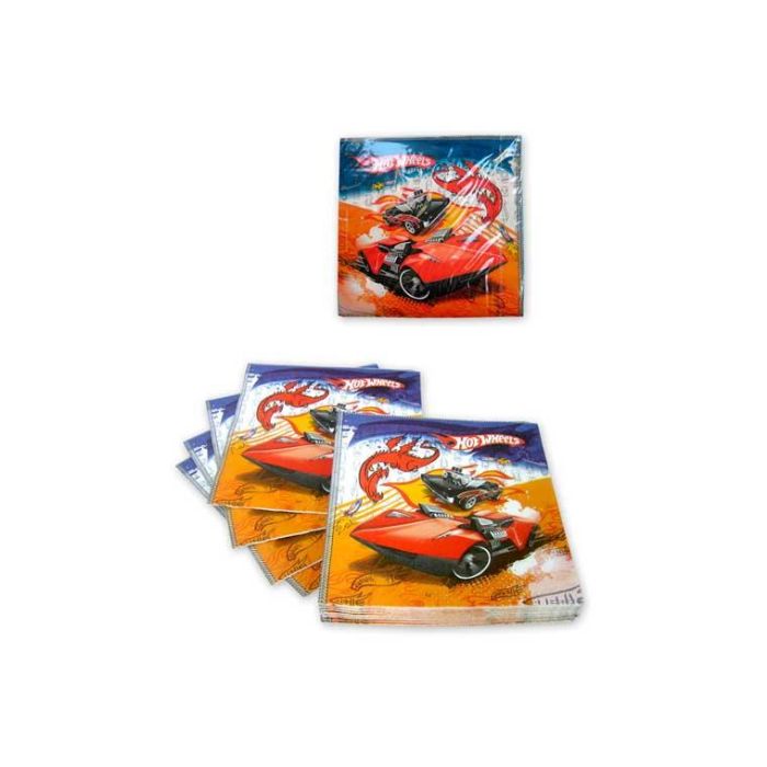 Pack 15 Servilletas 33x33 cm Hot Wheels