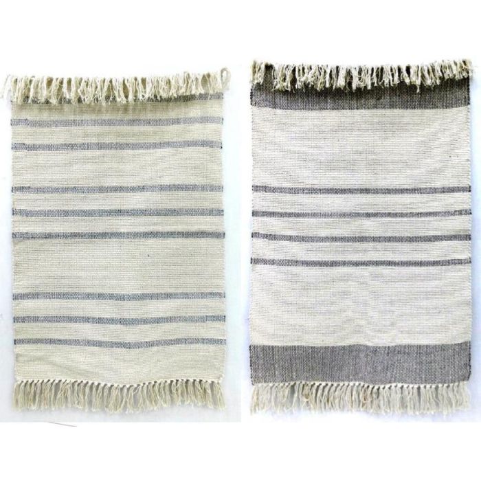Alfombra Boho DKD Home Decor Blanco Gris 230 x 0.75 x 160 cm (2 Unidades)