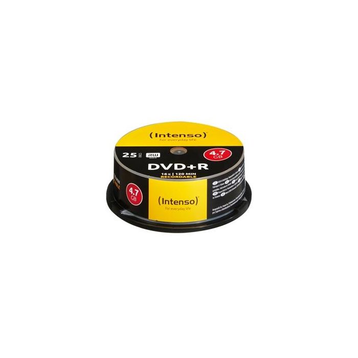 Intenso DVD+R 4.7GB 16x Tarrina 25Uds - Modelo 4111154