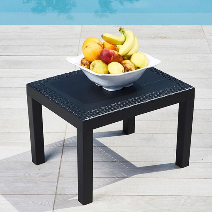 Ipae Progarden Mesa auxiliar jack antracita para exterior 59 x 46 x 40 cm 2