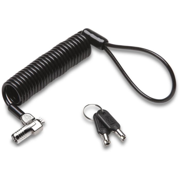 Kensington Candado Portátil NanoSaver con Llave para Ordenador Portátil, Cable de Acero al Carbón de 2,3 m, Negro/Plata