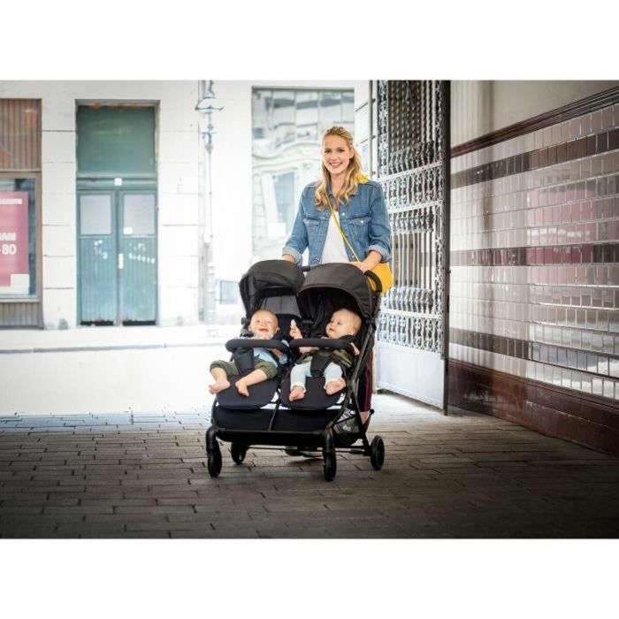 Hauck Cochecito Doble Swift X Duo Negro – Ultraligero, Compacto, Plegado con Una Mano, desde Nacimiento hasta 3 Años 6