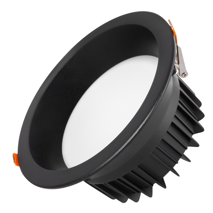 Foco Downlight Circular LED 20W 2.000Lm 4000ºK Anti-Deslumbrante UGR19 40.000H Negro Blanco Natural 1