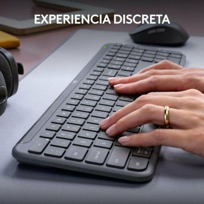 Teclado Logitech Gris Qwerty Español QWERTY 4