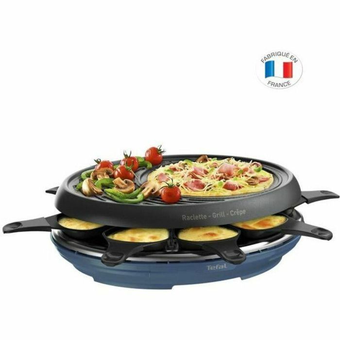 TEFAL - COLORMANIA Grill crepes RE310401 - 8 personas con tazas - azul acero