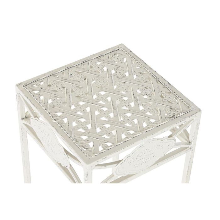 Mesita Auxiliar Terraza Y Jardin DKD Home Decor Blanco 30 x 70 x 30 cm Set de 3 2 Mesita Auxiliar Terraza Y Jardin DKD Home Decor Blanco 30 x 70 x 30 cm Set de 3 2